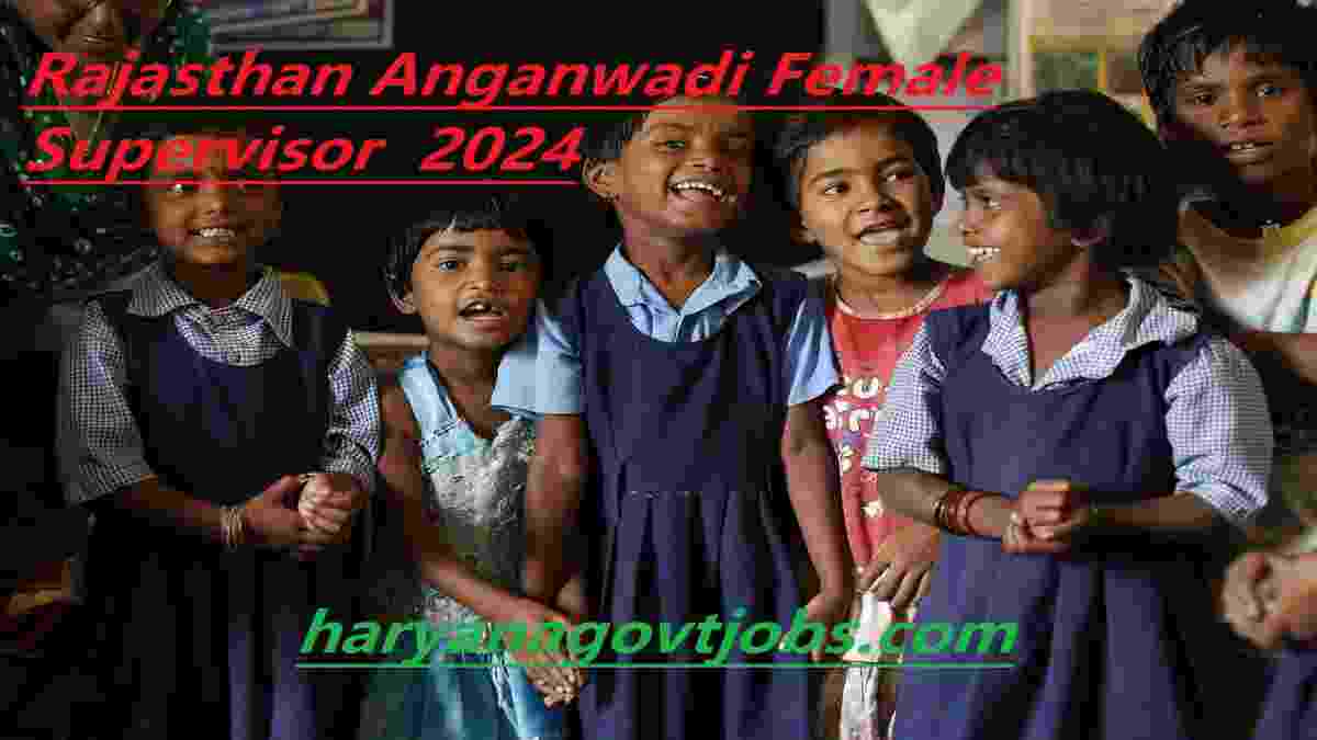 RSMSSB Female Supervisor Anganwadi Notification 2024